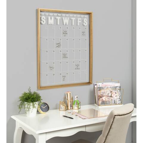 Kate and Laurel Calter Framed Erasable Acrylic Monthly Wall Calendar - 25.5x31.5