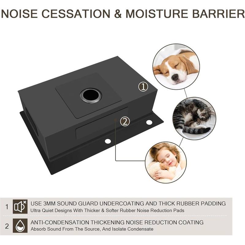 33In Gunmetal Black Drop in Workstation kithchen Sink 16 Gauge Topmount Drop in Single Bowl Stainless Steel Kitchen Sink