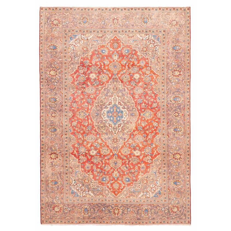 ECARPETGALLERY Hand-knotted Antalya Vintage Red Wool Rug - 7'9 x 11'4