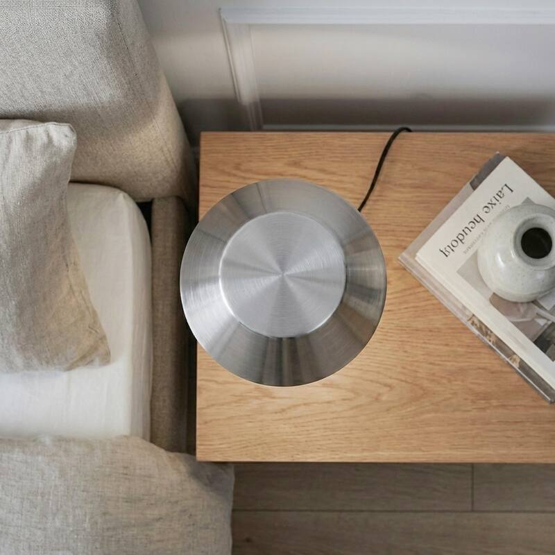 Aurora Rechargeable Brushed Nickel LED Table Lamp