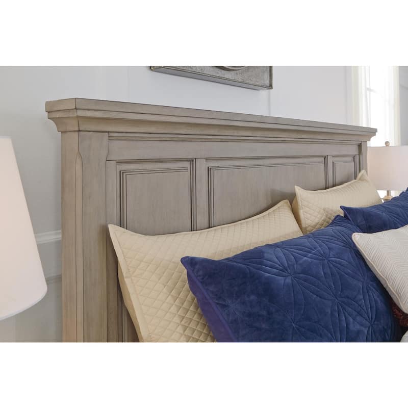 The Gray Barn Canterbury Burnished Grey Light Grey Panel Bed