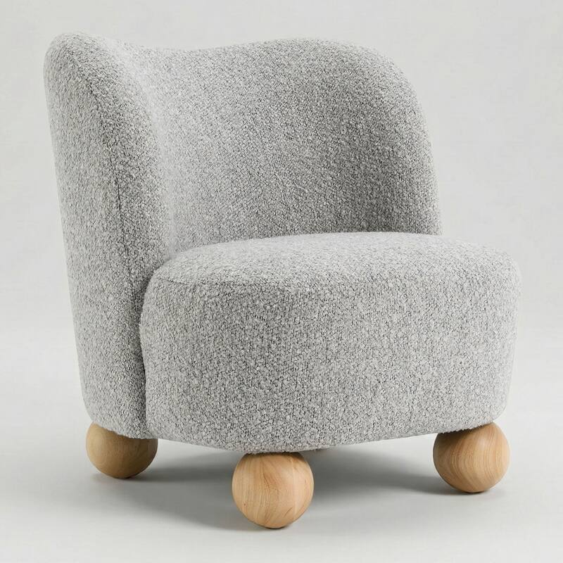 Furniture of America Velra Modern 28-inch Boucle Wing Accent Chair