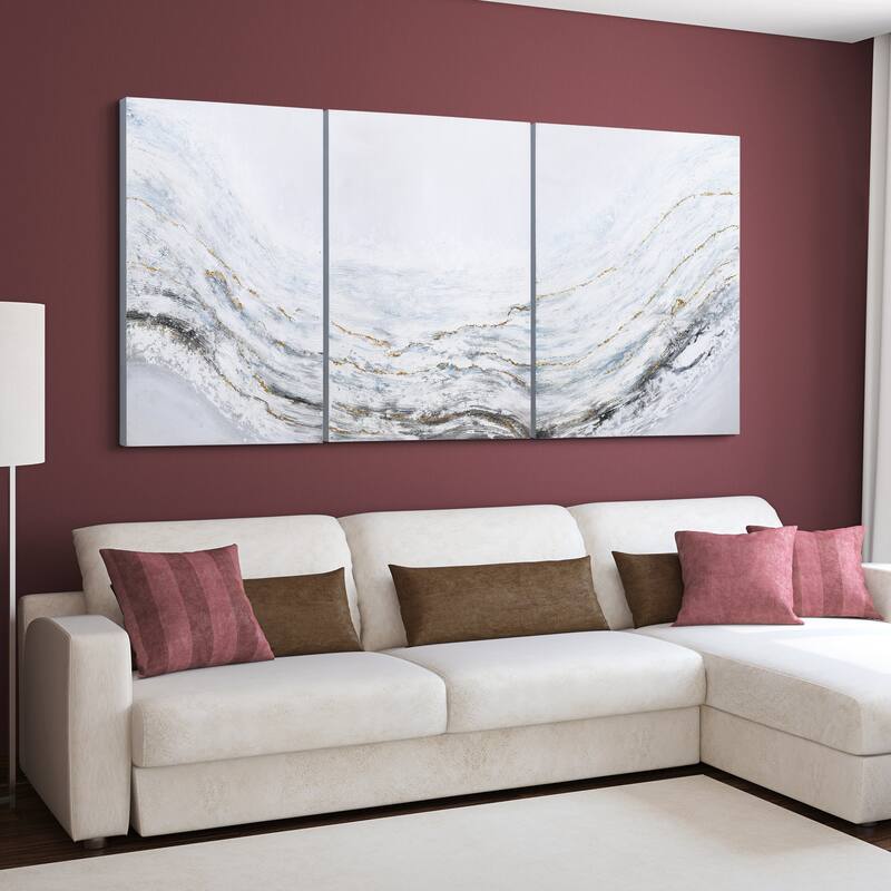 Blizzard Textured Metallic Hand Painted Wall Art by Martin Edwards