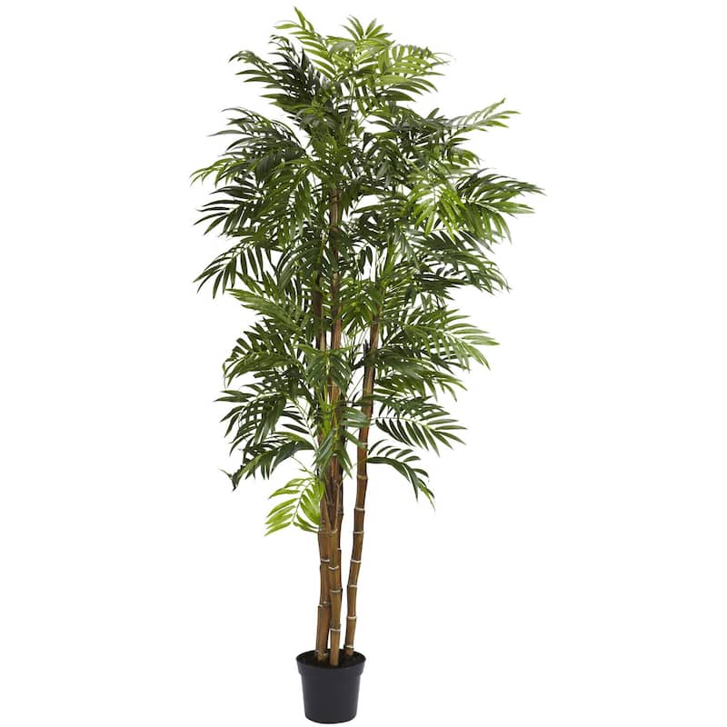 Tall Palm Tree Indoor 6ft Silk Faux Tree Home Office Decor - 6ft.
