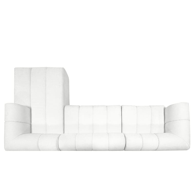 122" L-Shaped Sectional Sofa with Chaise Lounge - High-Density Sponge Cushions, 2-Piece Set, Right-Hand Facing, Fully Assembled