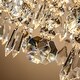 preview thumbnail 4 of 5, Oval Modern Gold Crystal Fringe LED Chandelier 33" 30W For Kitchen Island