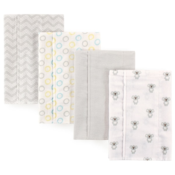 slide 1 of 1, Luvable Friends Baby Cotton Flannel Burp Cloths 4pk Set, Koala, One Size - Koala - One Size One Size - Koala