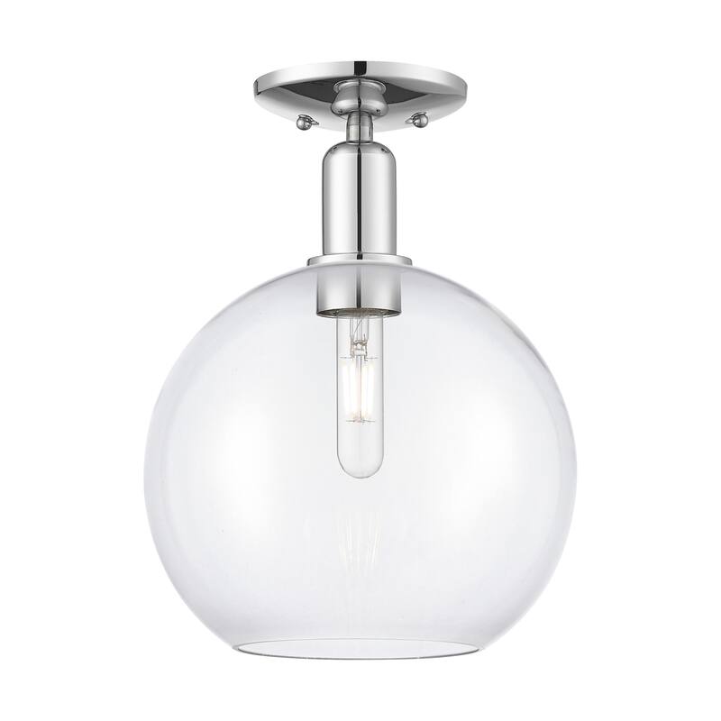 Innovations Lighting 716-1C-14-10 Athens Semi-Flush Athens 10" Wide - Polished Chrome / Clear