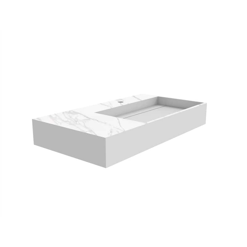 Juniper Stone Solid Surface Wall-mounted Vessel Sink