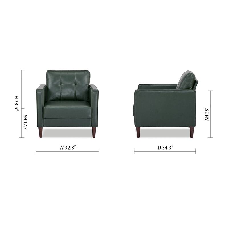 Artdeco Home - Anza Faux Leather Arm Chair