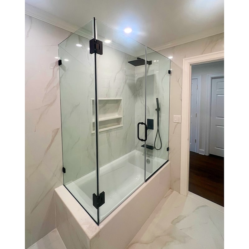 CEL 8"x8" Tubular Stainless Steel Back to Back Shower Door Pull Handle