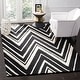 preview thumbnail 7 of 122, SAFAVIEH Handmade Cambridge Tinnie Modern Moroccan Wool Rug 3' x 5' - Black/Ivory - Rectangle