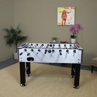 Sunnydaze Metallic Foosball Arcade Soccer Sports Table - 55-Inch