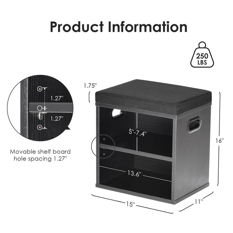 Small Shoe Bench for Entrywaywith Cushion Shoe Bench with Storage and Seating