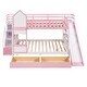 preview thumbnail 20 of 46, Castle Bunk Bed with Slide & Storage Stairs, Wooden Storage Bedframe