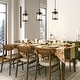 preview thumbnail 3 of 10, Modern Farmhouse 1-Light Cylinder Pendant Lights Mini Glass Lantern for Kitchen Island