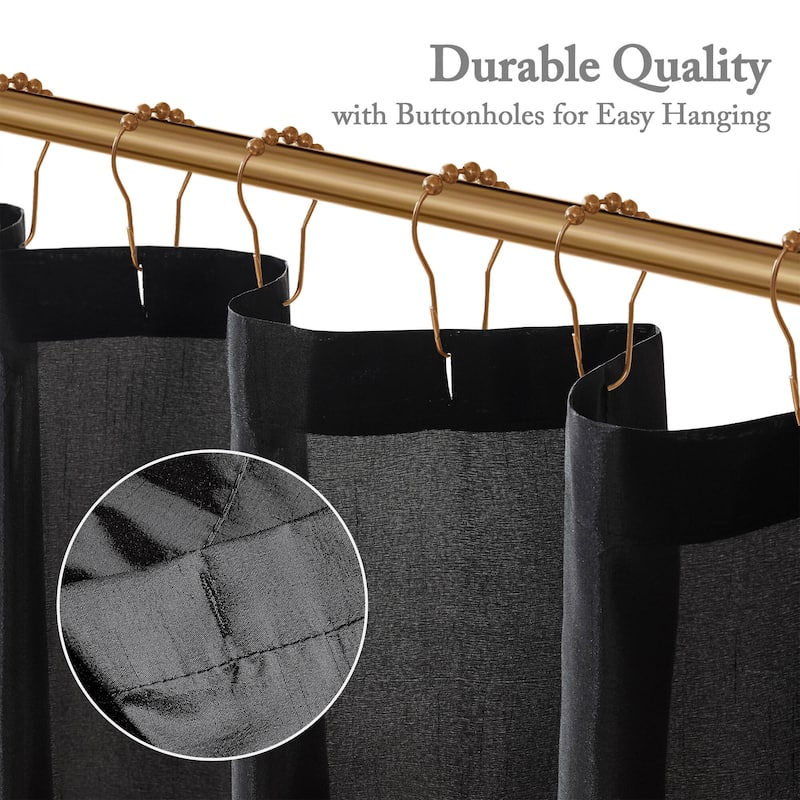 Madison Park Laurel Tufted Semi-Sheer Shower Curtain