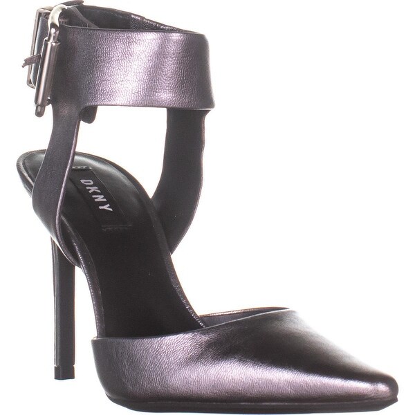 pewter mid heels