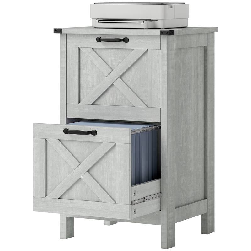 Farmhouse Office Storage Cabinet File Cabinet with 2 Drawers