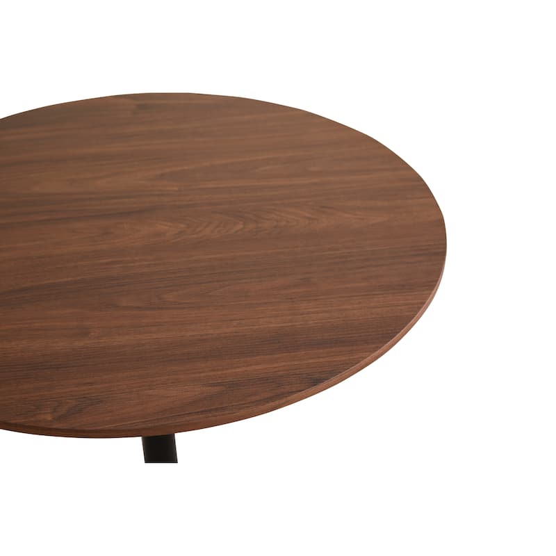 31.5"Round Dining Table For 2-4 People With Walnut Top, Mid-century Walnut Tulip Kitchen Table, Pedestal Table