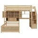 preview thumbnail 10 of 8, Twin over Twin Loft Bed with Built-in Desk and Staircase, Shelves