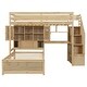 preview thumbnail 16 of 23, Twin over Twin Loft Bed with Built-in Desk and Staircase, With Storage Compartments and Shelves