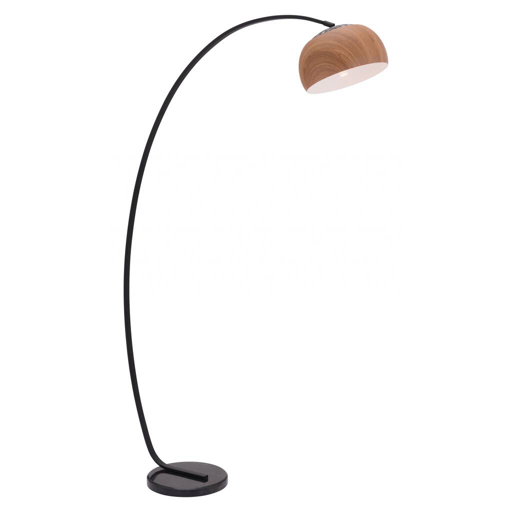 Brown Overhang Floor Lamp