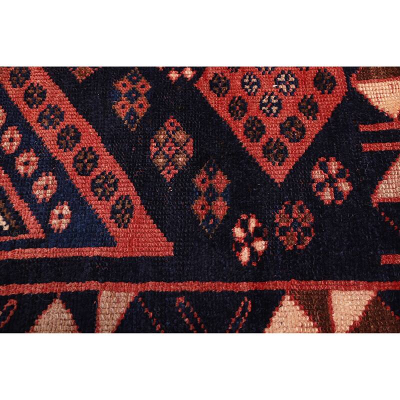 ECARPETGALLERY Hand-knotted Melis Vintage Dark Navy Wool Rug - 5'6 x 8'4