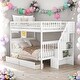preview thumbnail 12 of 19, Full over Full Bunk Bed with Two Drawers and Storage,Can Accommodate 4 People,2 Color