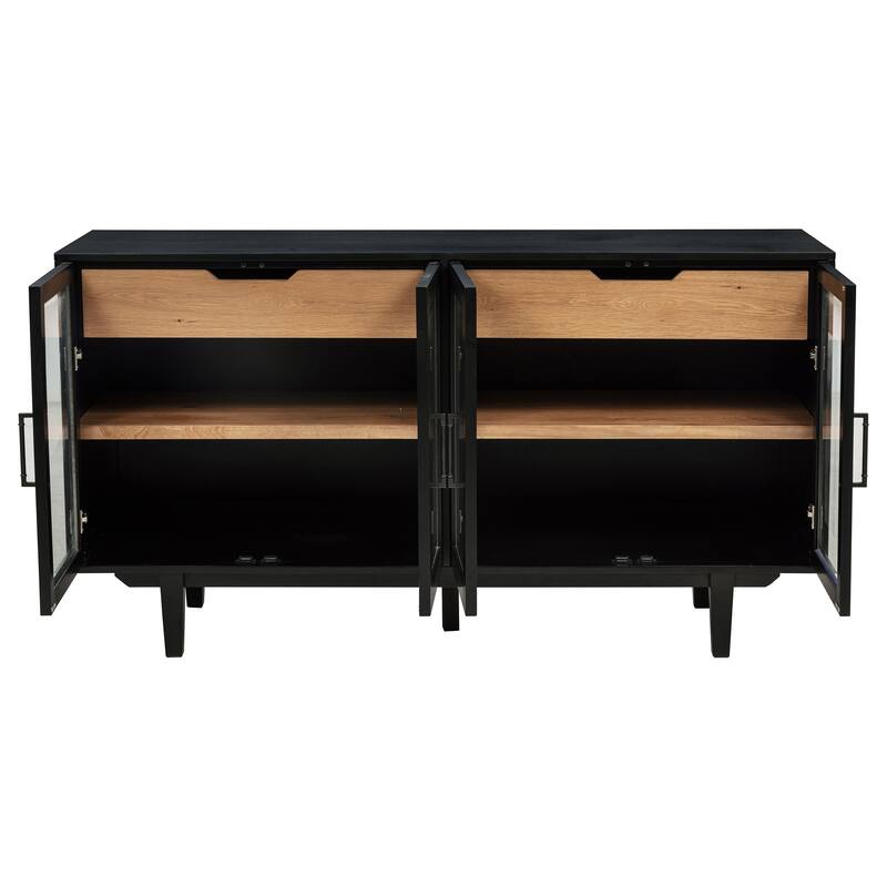 Middleton 4-door Sideboard Server with Dual Drawers - 66.25" x 18" x 36.25"