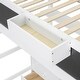 preview thumbnail 24 of 28, Wood Twin Size Loft Bed with Desk, Blackboard, Storage Box, Shelf & 3 Drawers, Safe Design with Guardrails, Grey