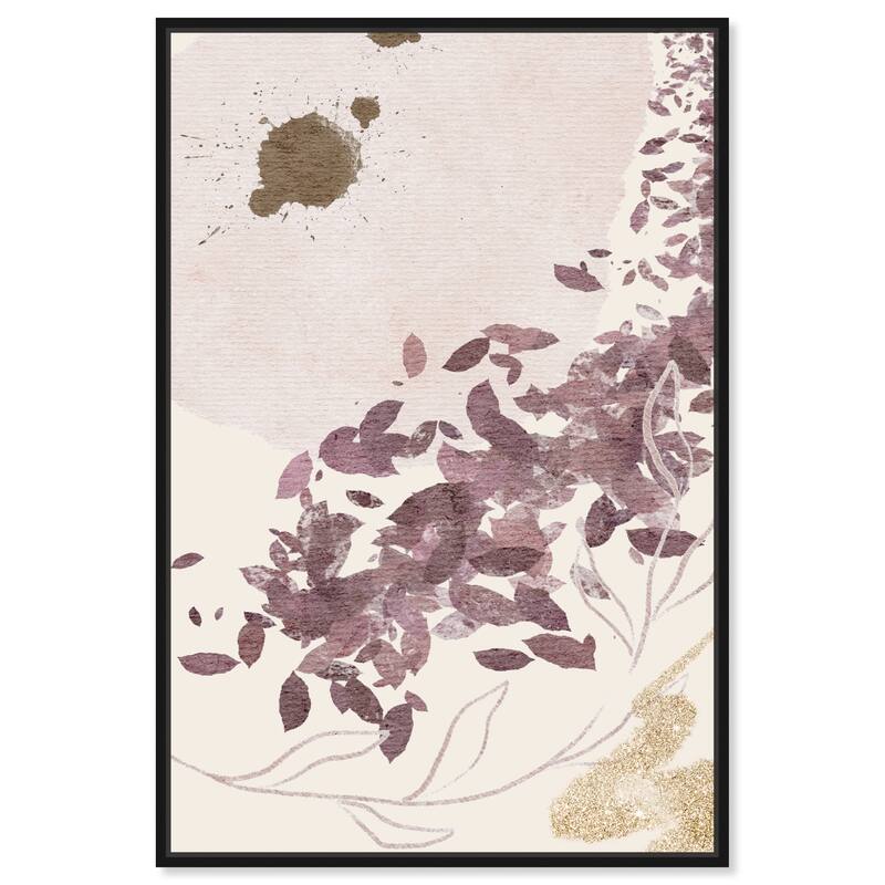 Art Remedy Golden Vineyards Framed Boho Abstract 1 Piece Canvas Wall Art - 17 x 25 - Black