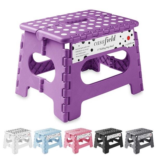 Folding Step Stool Kids or Adults. Great for Kitchen Bathroom Opens Easy with One Flip The Lightweight Step Stool is Sturdy Enough to Support Adults and Safe Enough for Kids Bedroom Green 
