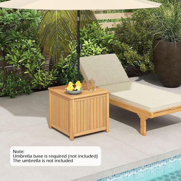 backyard creations allenwood patio umbrella side table Stand Plans Weather Wicker How to Make an Easy