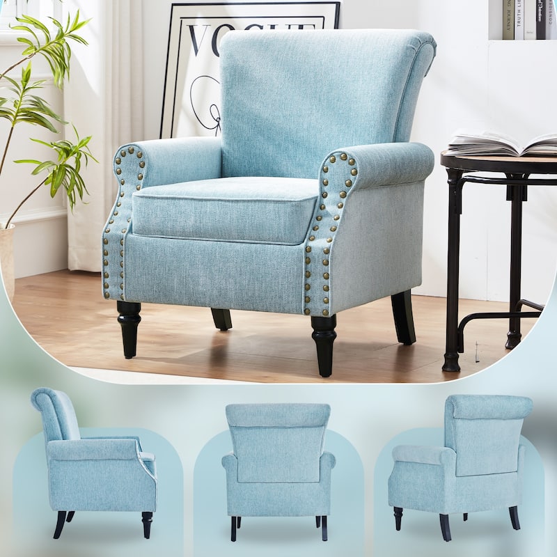 Classic Upholstered Accent Chair Set of 2
