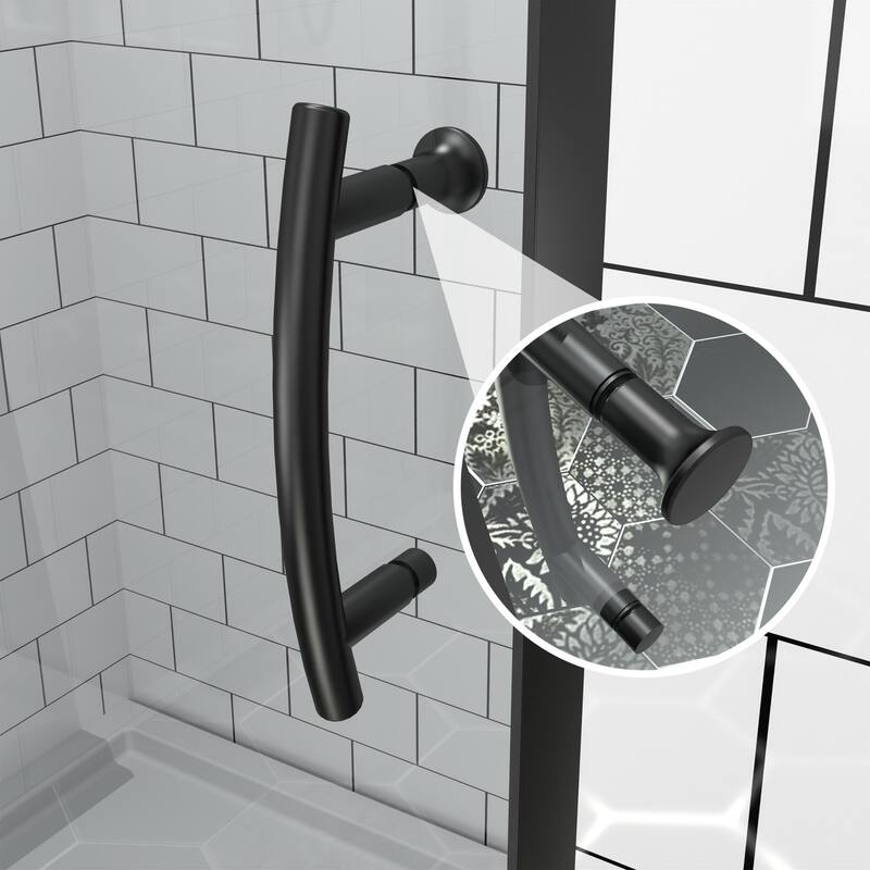 Modland 42''/48''/54''/60''W x 71''H Frameless Pivot Swing Shower Door Enclosure with 1/4" SGCC Tempered Glass Door