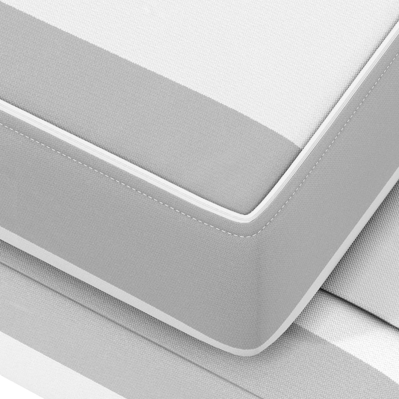 California Umbrella Outdoor Chaise Lounge Cushion, 24" x 78", 3.5" Thick, Memory Foam, Solstice Olefin Fabric