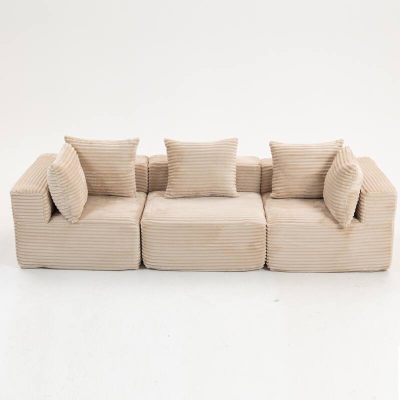 Modular Corduroy Fabric Compressed Sofa:Magic Cube Sofa