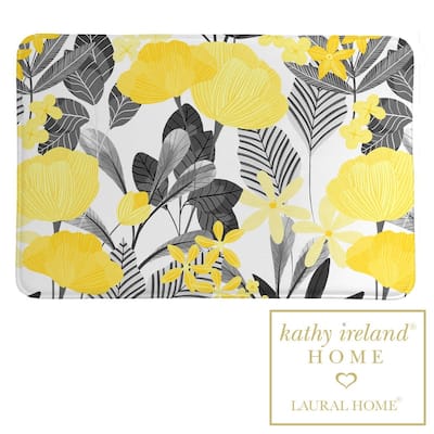 Kathy Ireland 21" x 34" Illuminating Garden Memory Foam Bathroom Rug