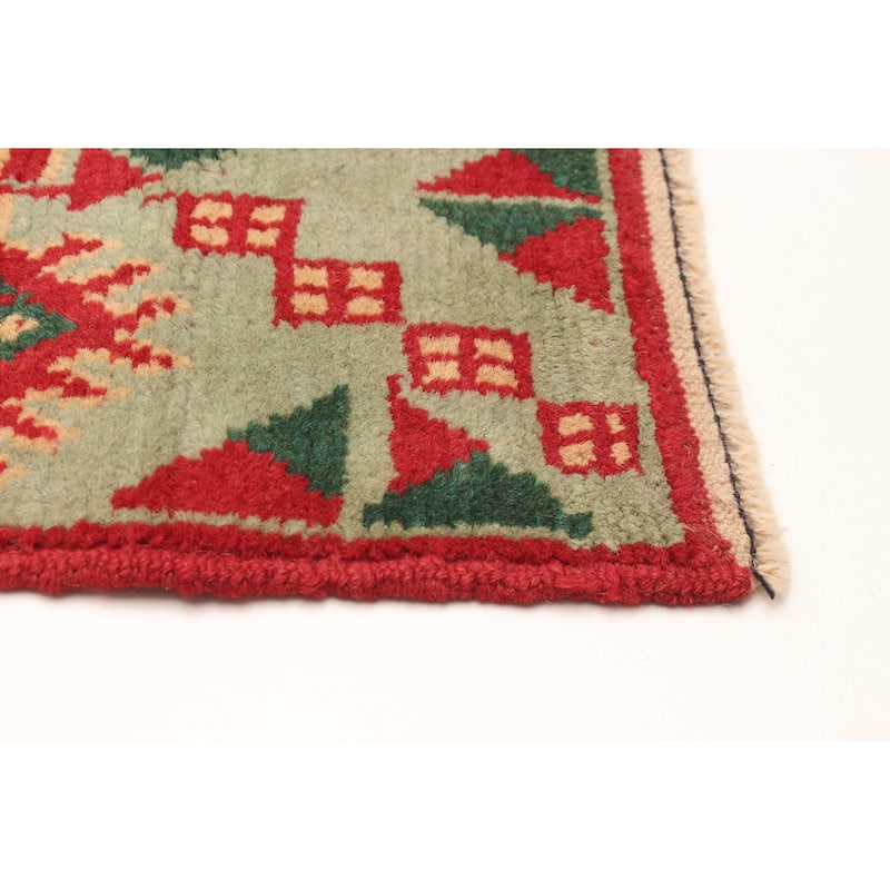 ECARPETGALLERY Hand-knotted Baluch Red Wool Rug - 2'8 x 9'9
