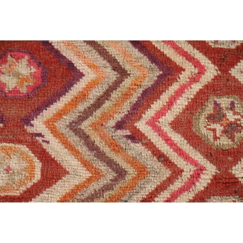 All-Over Shiraz Persian Vintage Area Rug Handmade Wool Carpet - 4'6"x 6'4"