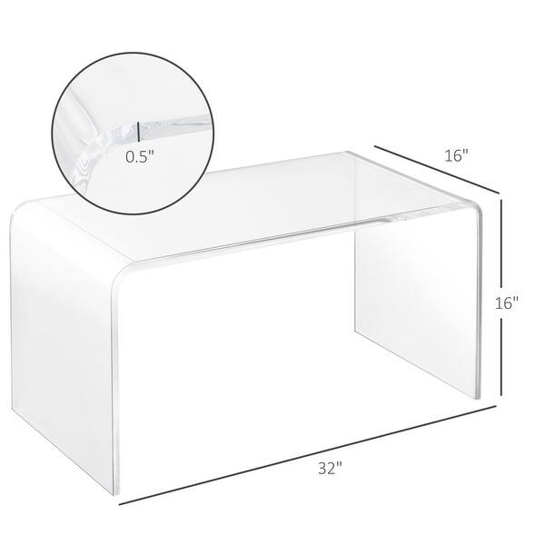 Versatile Transparent Display Table Clear Waterfall Coffee Table - Bed ...