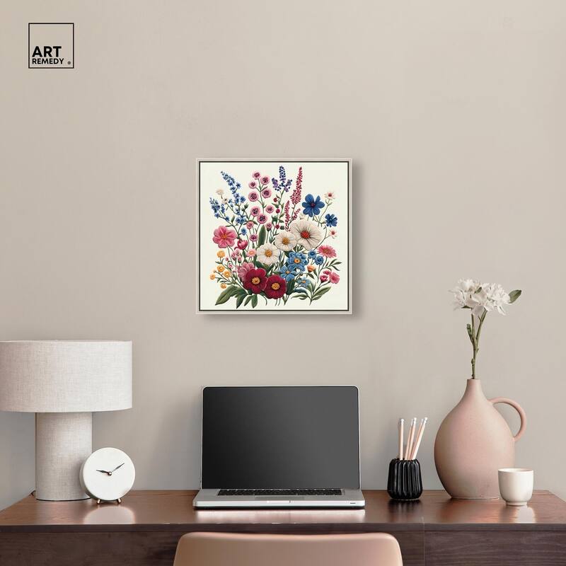 Wildflower Weave Canvas by Art Remedy