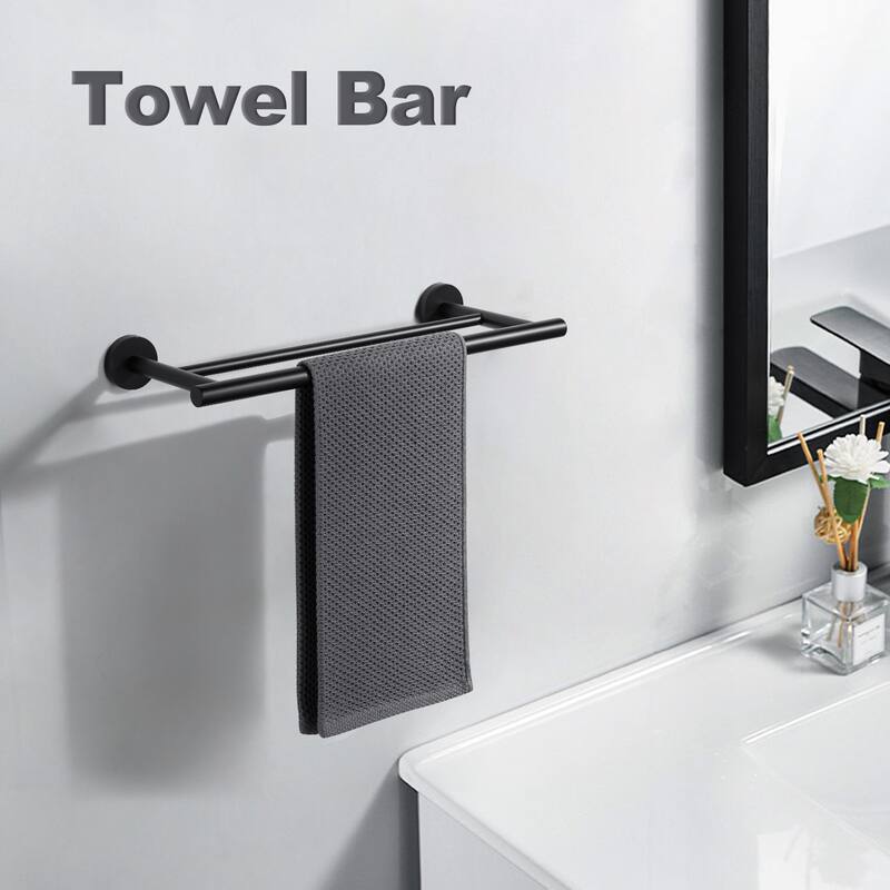 WOWOW Wall Mounted Stainless Steel Double Towel Bar
