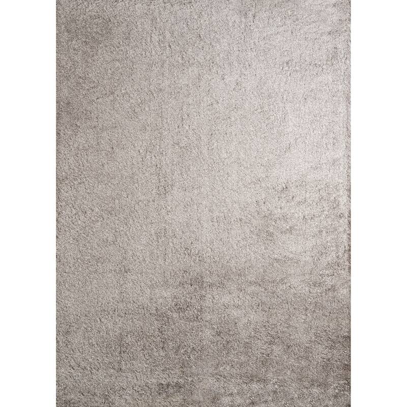 Momeni Luster Shag Hand Tufted Polyester Contemporary Solid Shag Rug - 8' x 10' - Grey