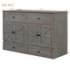 preview thumbnail 4 of 18, Queen Murphy Platform Bed Storage Cabinet with Storage Drawer and Charging Station, Wooden Foldable Murphy Chest Bed, Gray