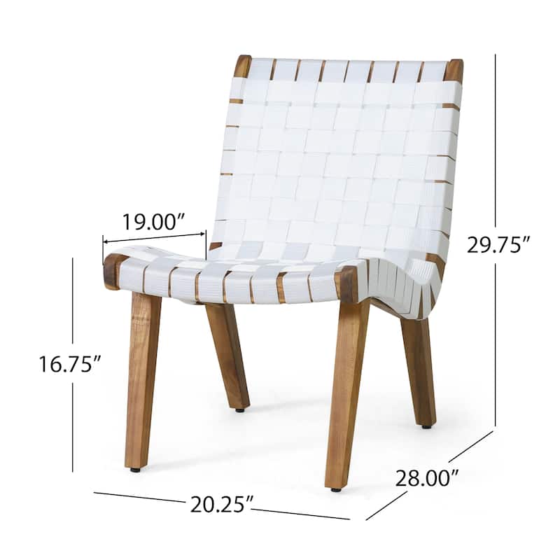 Charlotter Outdoor Rope and Acacia Wood Outdoor Chat Set by Christopher Knight Home