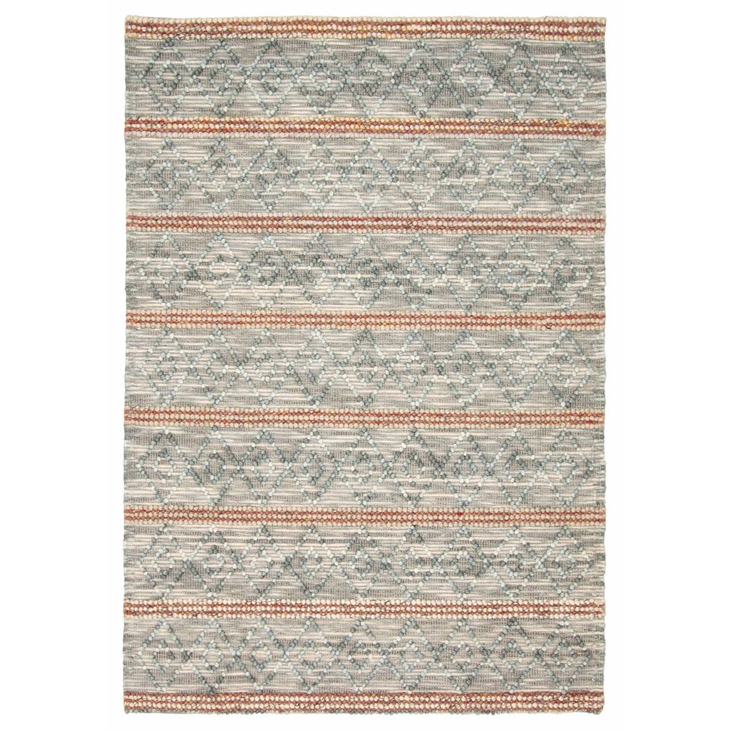 ECARPETGALLERY Braid weave Sienna Teal Wool Rug - 5'3 x 7'8
