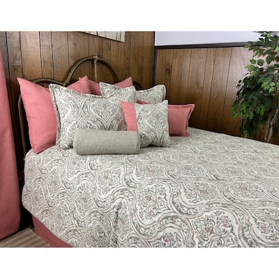 Marsala medallion Victorian comforter set