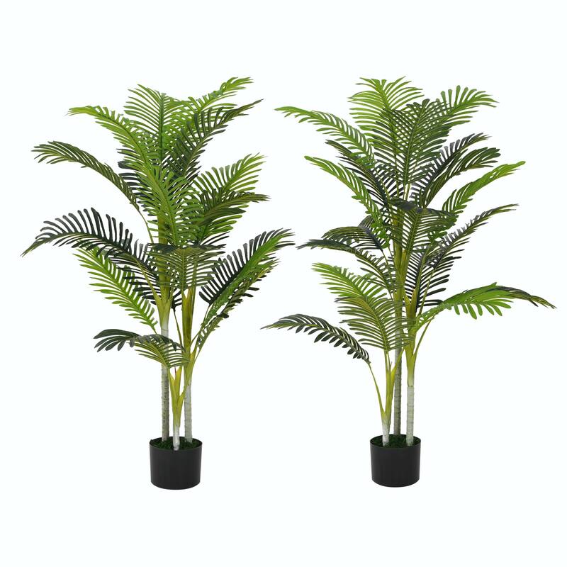 61" Artificial Palm Trees with Pots, Set of 2